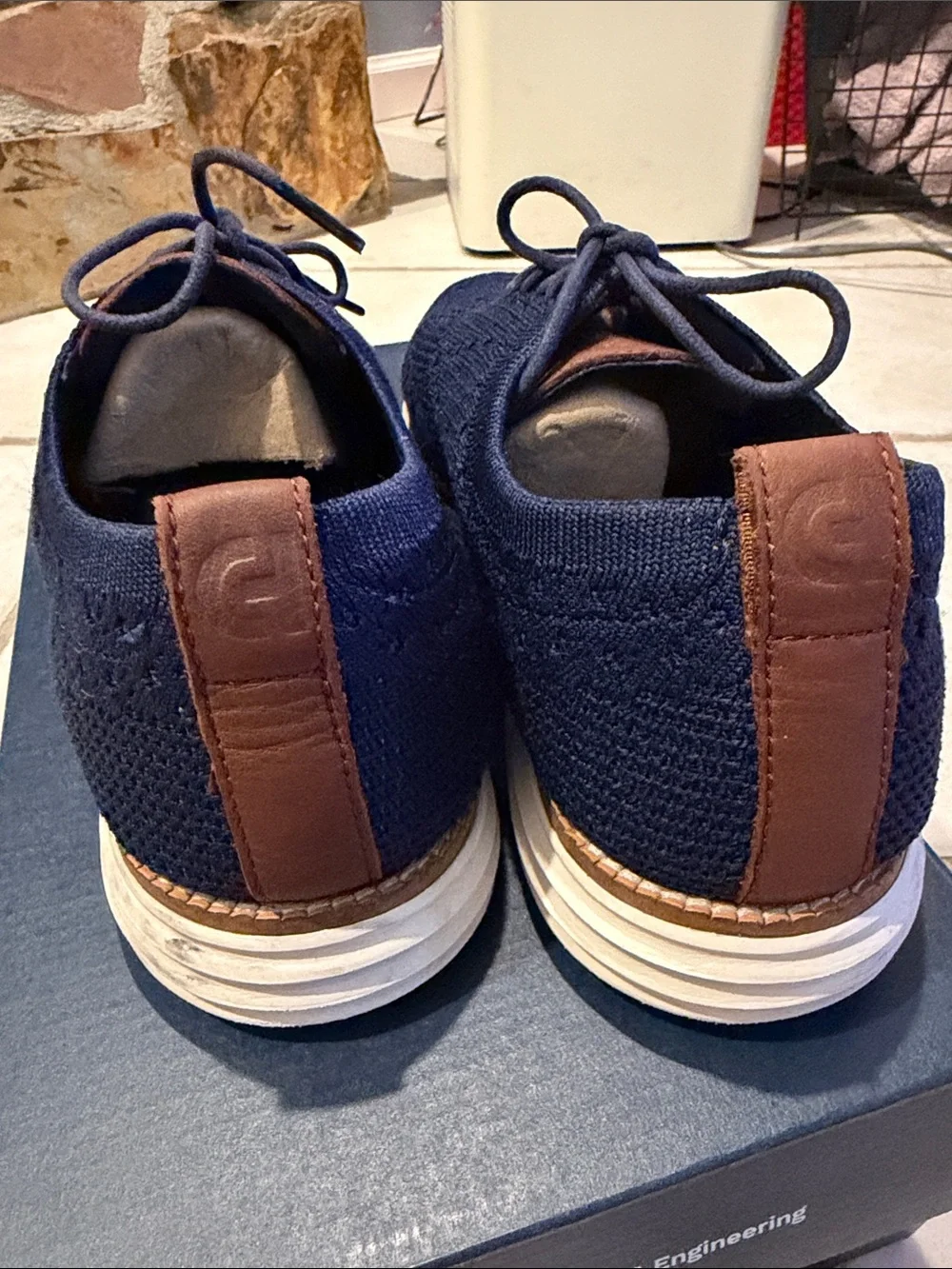 Cole Haan OriginalGrand Stitchlite Wingtip Oxford | Navy Blue | Size 9.5 M